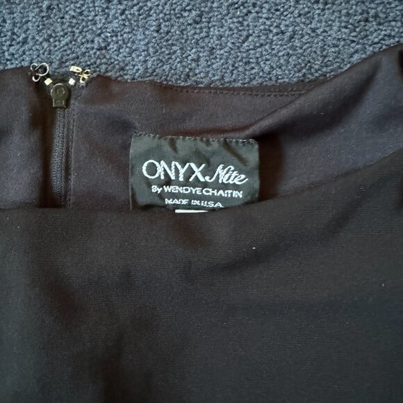 🖤 Chic Onyx Nite Black Bodycon Midi Dress – Elegant & Sleek, Size 10 - Picture 2 of 8